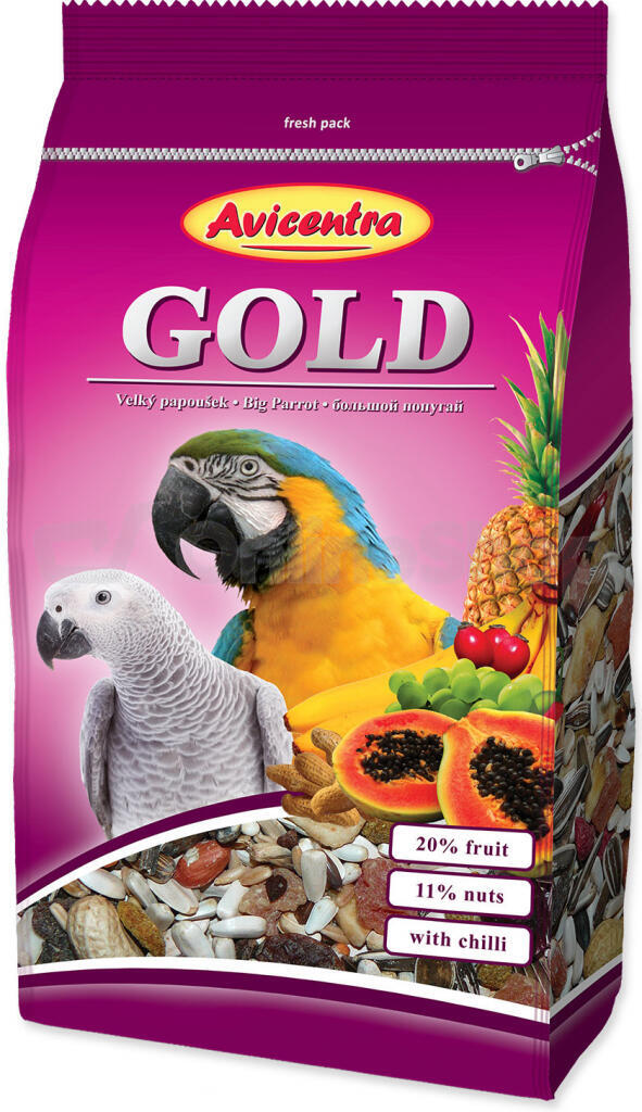 Avicentra Velký papoušek Gold 850g