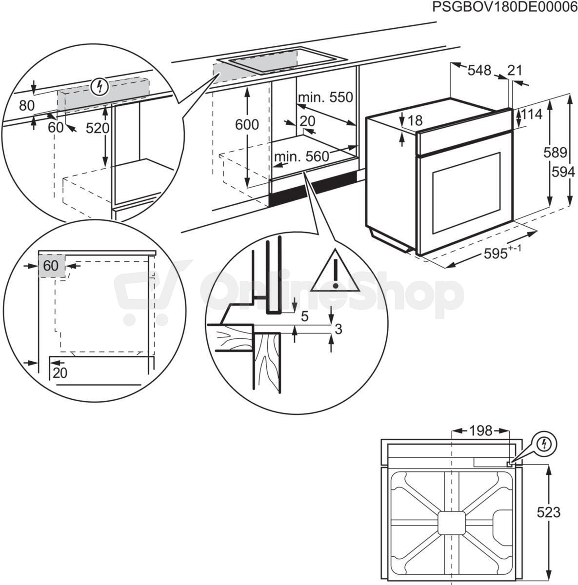 Trouba Electrolux EOF3H40X 600 SurroundCook