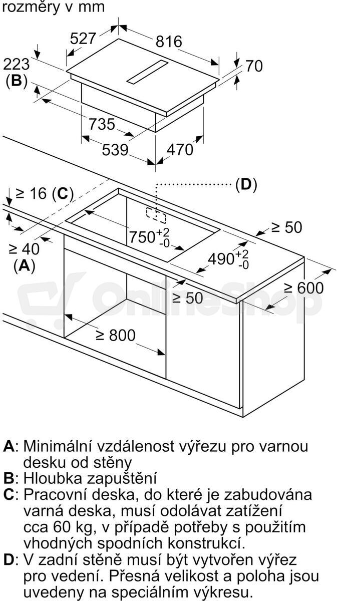 Indukční deska s odsavačem Bosch PXX875D67E