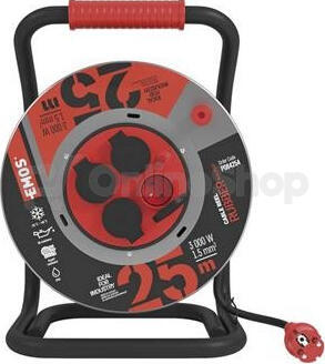 Prodlužovací kabel na bubnu Emos P084254, 4z, 25m, 1,5mm2