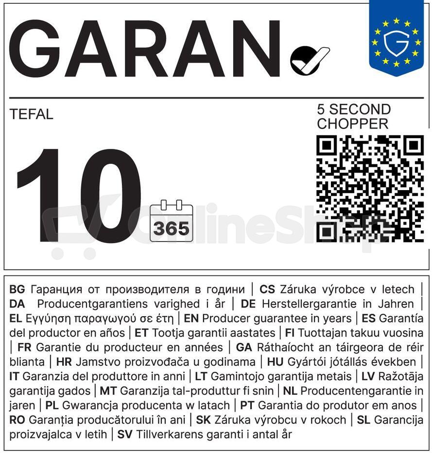 Manuální multikráječ Tefal K1330404 5-sekundový