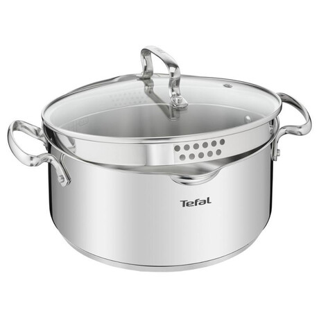 Kastrol s poklic Tefal G7194655 Duetto+, nerez