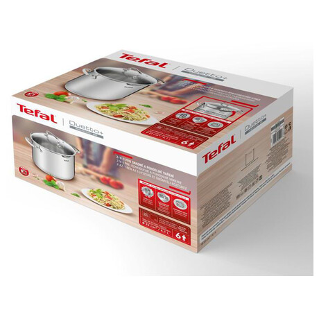 Kastrol s poklic Tefal G7194655 Duetto+, nerez