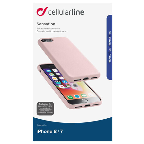 Ochrann silikonov kryt Cellularline Sensation pro Apple iPhone 7/8/SE (2020/2022), starorov