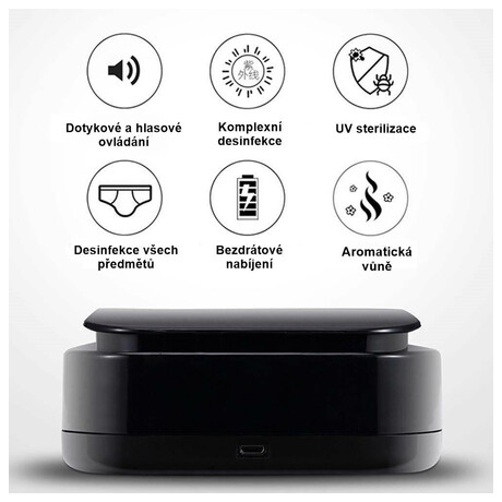 UV steriliztor Immax PT9896 pro telefony, drobn pedmty a textlie, bl