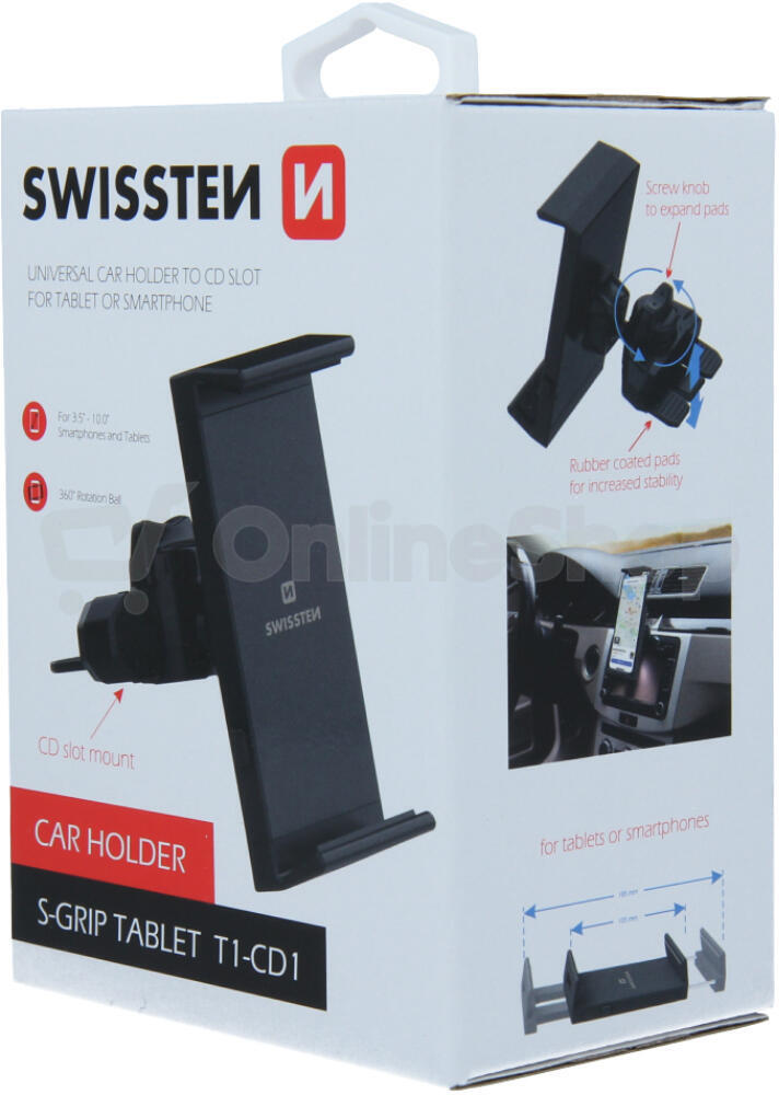 DRŽÁK DO AUTA NA TABLET SWISSTEN S-GRIP T1-CD1