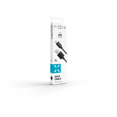 FIXED s&nbsp;konektory USB/USB-C, USB 2.0, 2&nbsp;metry, černý (foto 2)