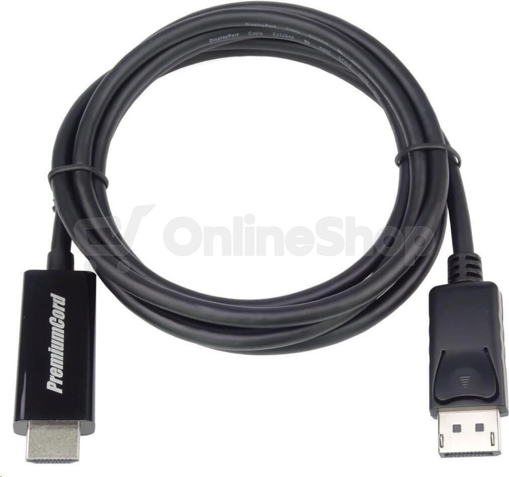 PremiumCord kabel DisplayPort-HDMI 2m