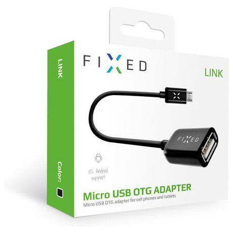 FIXED s&nbsp;konektory micro USB/USB, USB 2.0, 20&nbsp;cm, černý (foto 3)