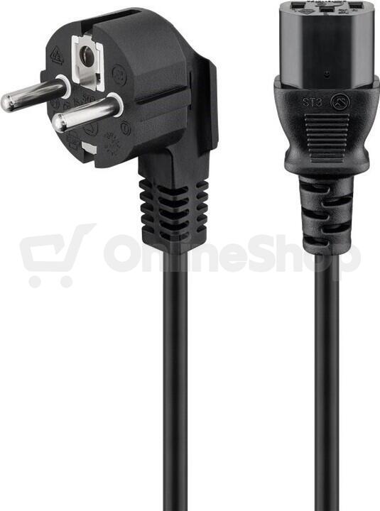 PremiumCord kabel síťový 230V k počítači 1m
