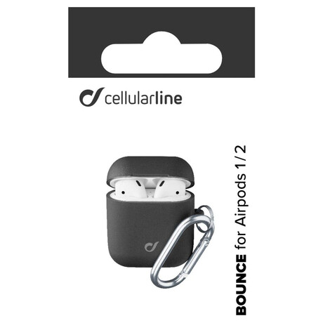 Ochrann kryt s karabinou Cellularline Bounce pro Apple AirPods 1 & 2, ern