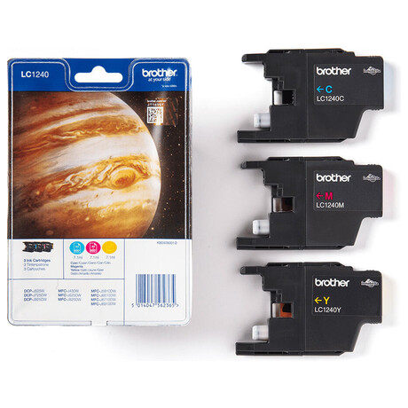 Inkoustov npl Brother LC-1240RBWBP, 600 stran originln - erven/modr/lut
