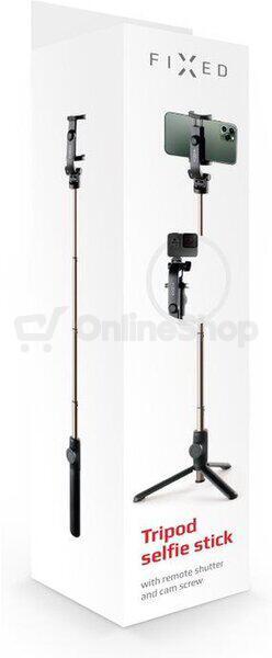 Selfie tripod s dálkovou spouští FIXED Snap, černý
