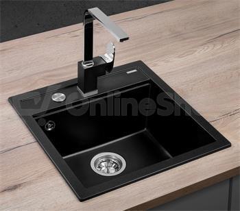 Dřez Concept DG00C50bc Cubis granitový Cubis černý