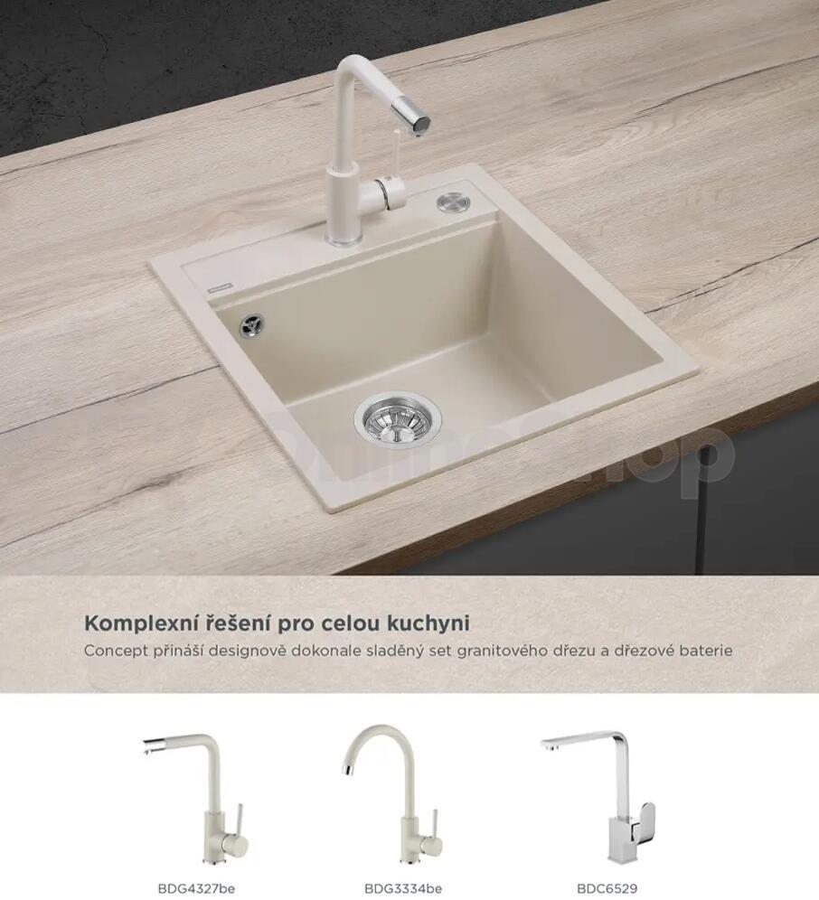 Dřez Concept DG00C50be Cubis béžový