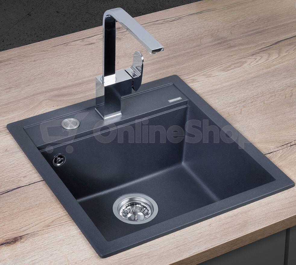 Dřez Concept DG00C50dg Cubis tmavě šedý