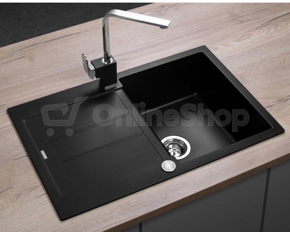 SET Dřez Concept DG10C45bc Cubis granitový černý + Dřezová baterie Concept BDG4327bc granit černá