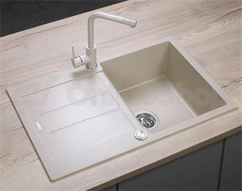 Dřez Concept DG10C45be Cubis granitový béžový