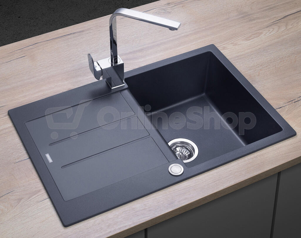 Dřez Concept DG10C45dg Cubis granitový tmavě šedý