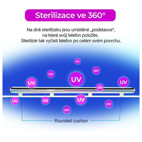 FIXED UV steriliztor pro mobiln telefony a drobn pedmty bl (FIXSTE-WH)