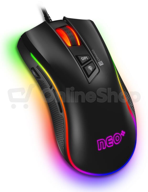 CONNECT IT NEO+ profesionální optická herní myš se softwarem, RGB podsvícení, ČERNÁ (CMO-3591-BK)