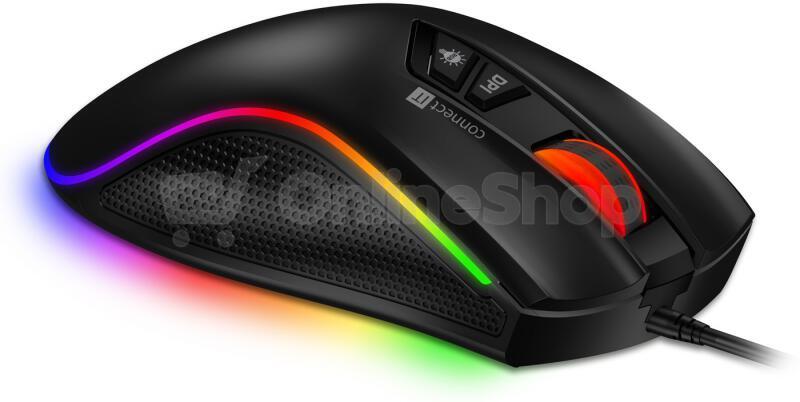 CONNECT IT NEO+ profesionální optická herní myš se softwarem, RGB podsvícení, ČERNÁ (CMO-3591-BK)