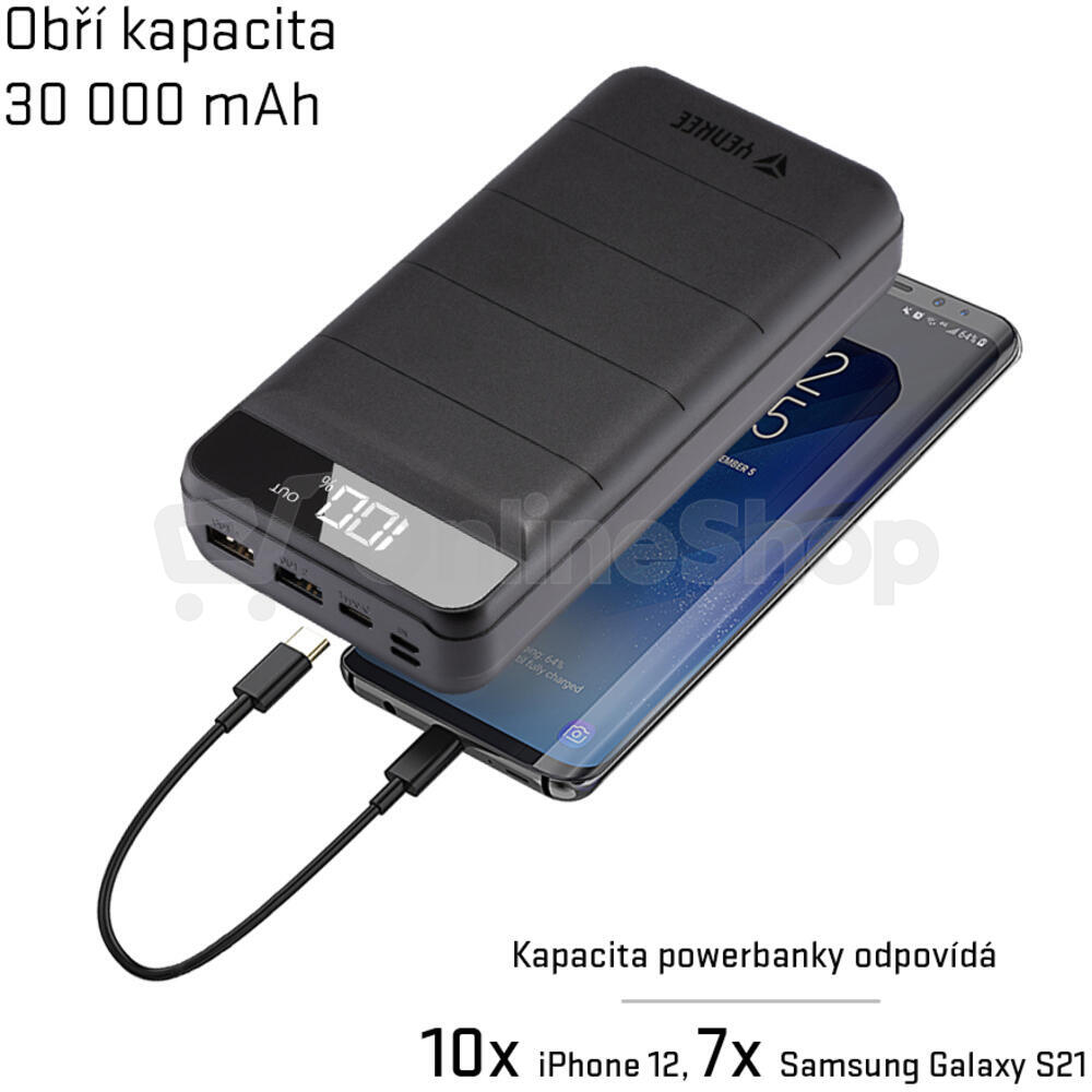 Powerbanka Yenkee YPB 3010 30 000mAh