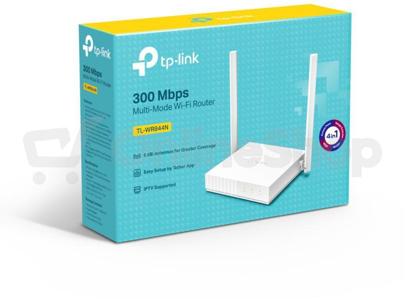 TP-Link TL-WR844N - N300 WiFi Router, 4x LAN, 1x WAN