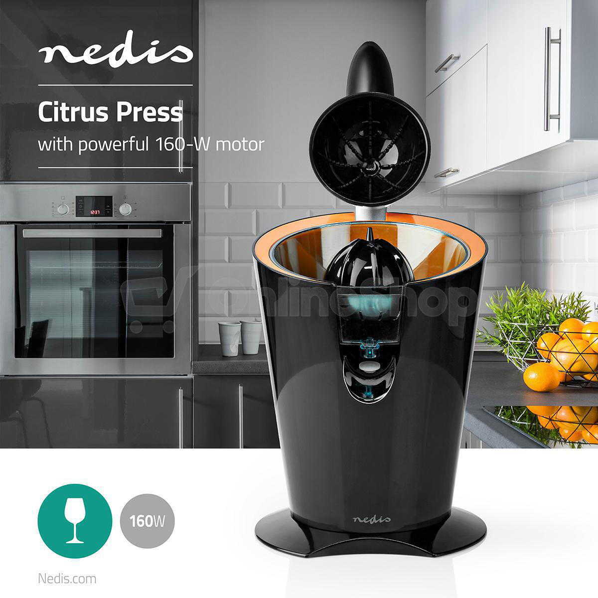 Elektrický lis na citrusy NEDIS KAJC300CBK