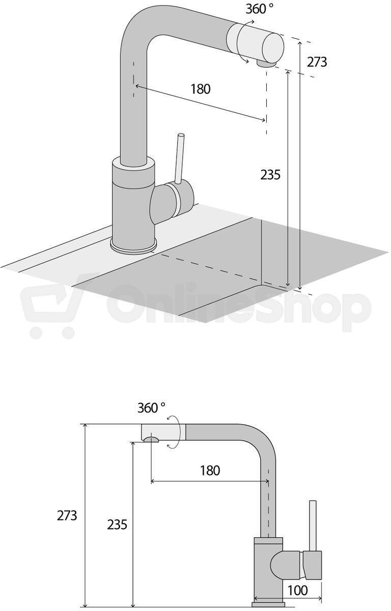 Dřezová baterie Concept BDG4327be granit béžová