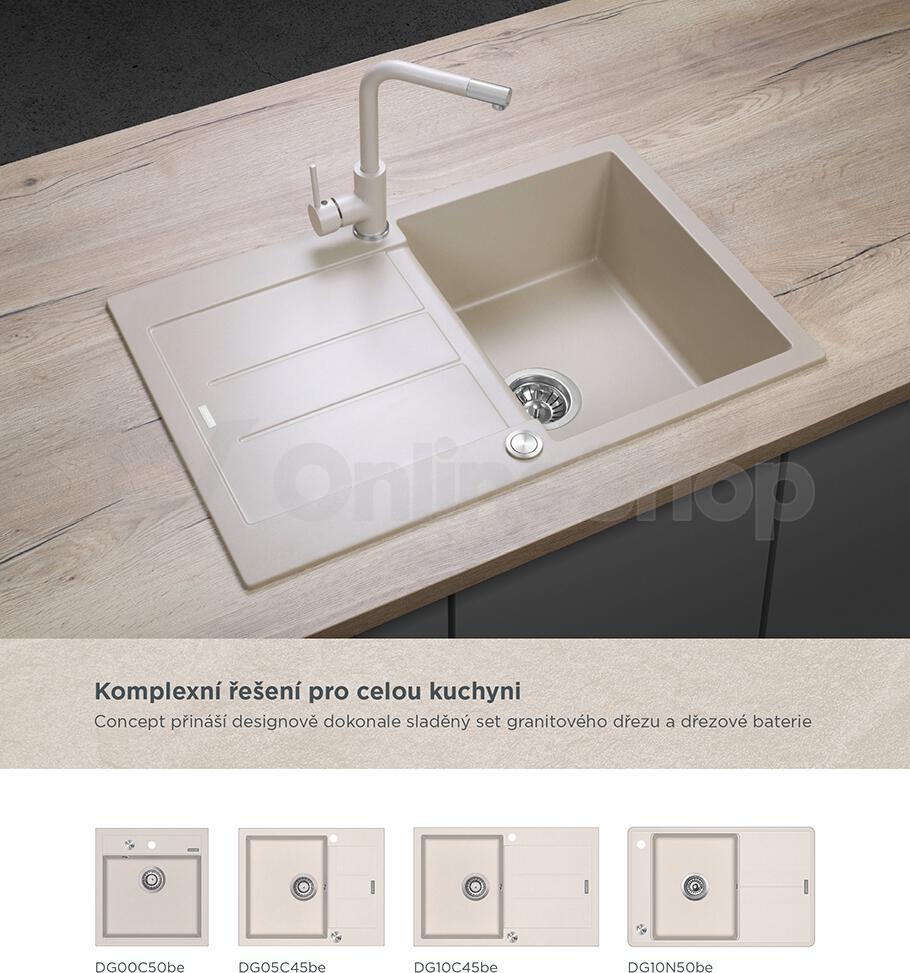 Dřezová baterie Concept BDG4327be granit béžová
