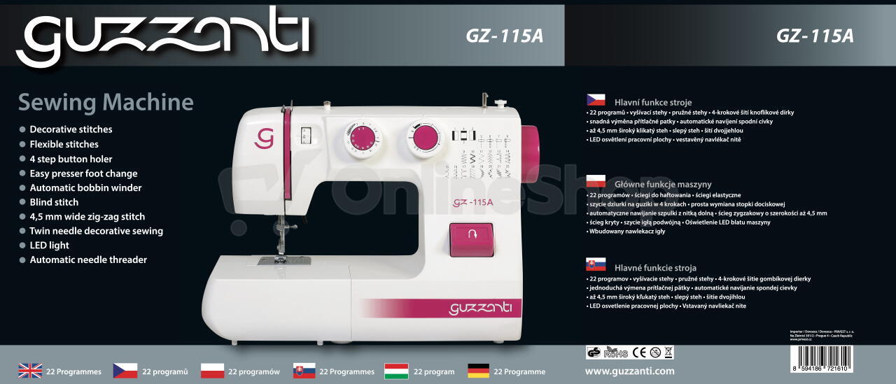 Šicí stroj Guzzanti GZ 115A