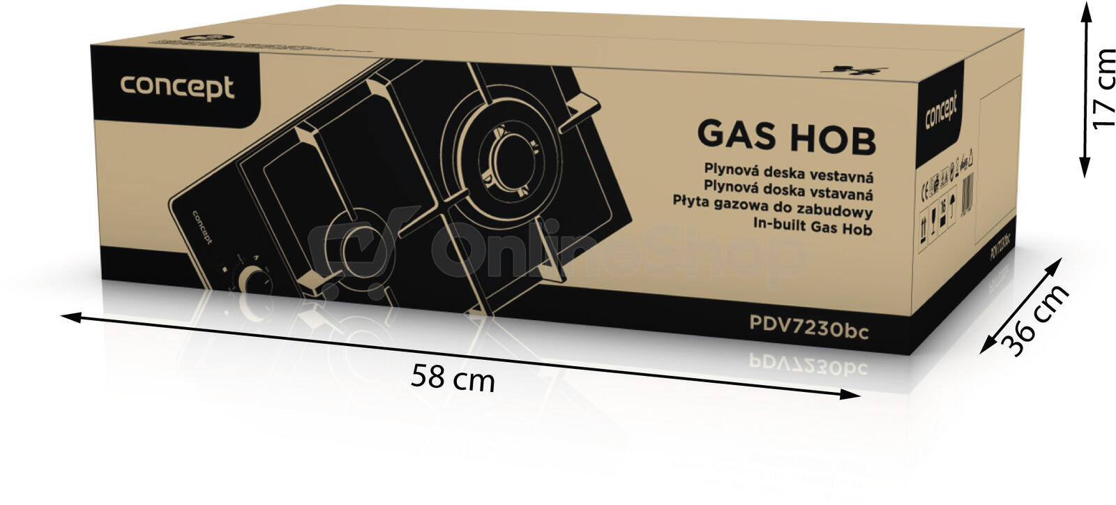 Plynová deska Concept PDV7230bc BLACK