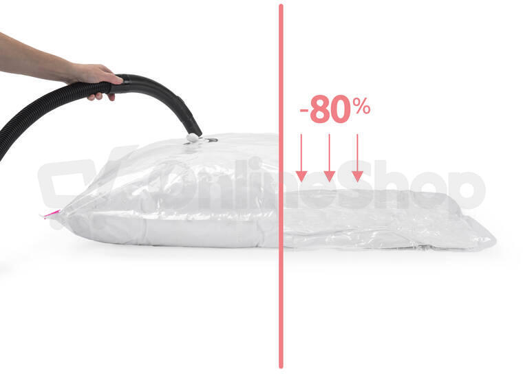 Sada 2ks vakuových úložných sáčků Compactor Bag Aspispace L 120 litrů, 80 x 100 cm