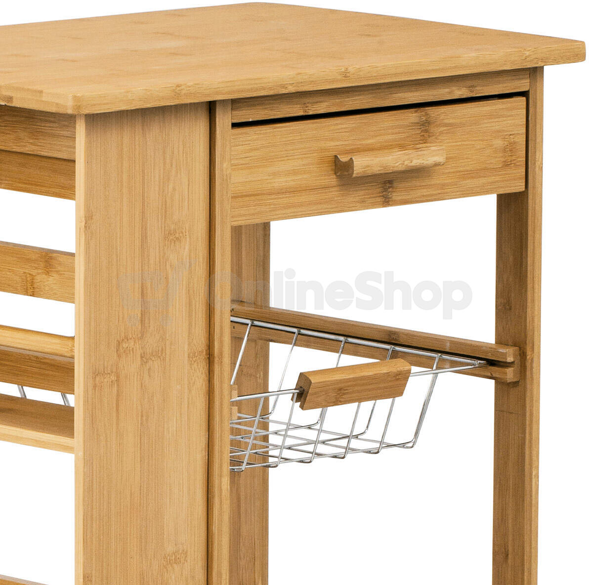 Regál, bambus, přírodní, DR-046 Autronic