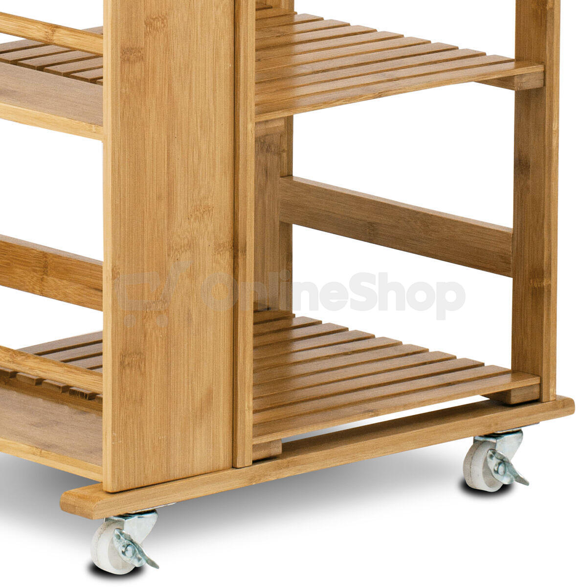 Regál, bambus, přírodní, DR-046 Autronic