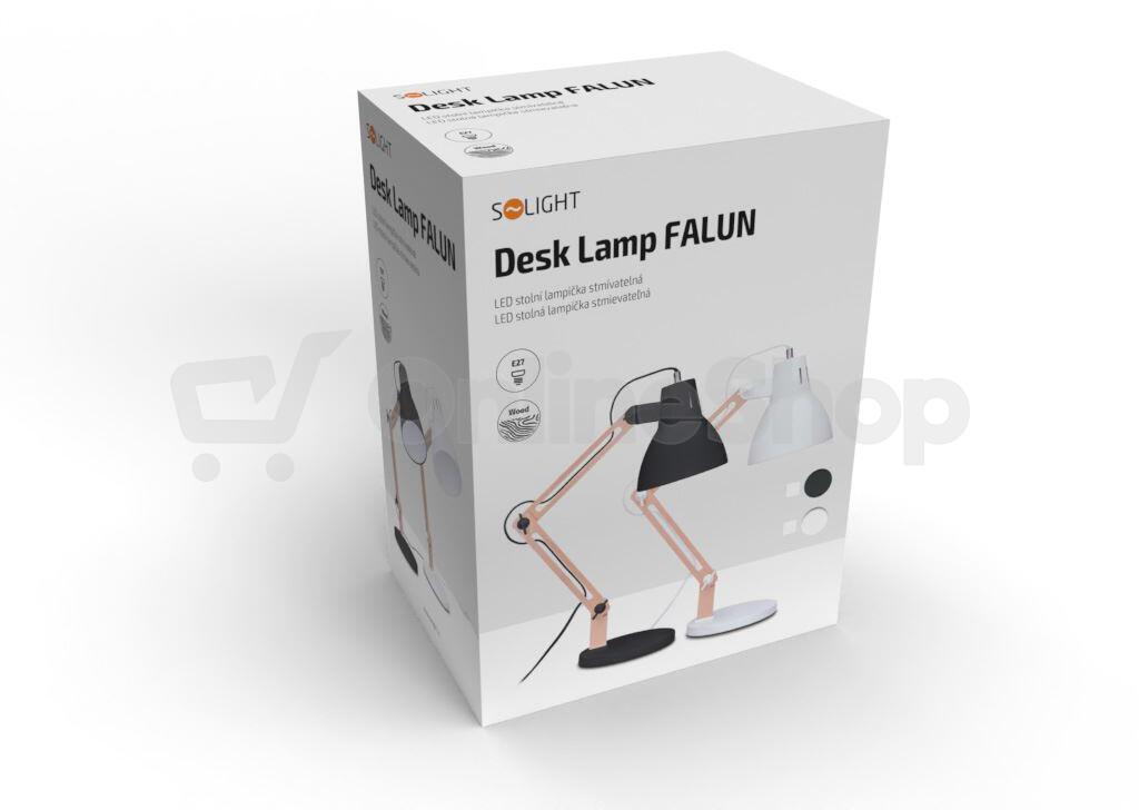 Stolní lampička Solight Falun WO57-B, E27, černá