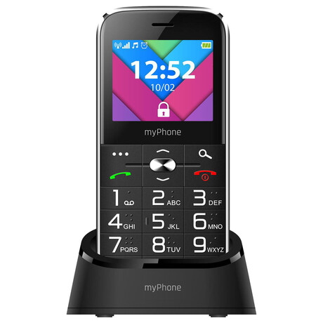 Telefon myPhone Halo C Senior ern s nabjecm stojnkem