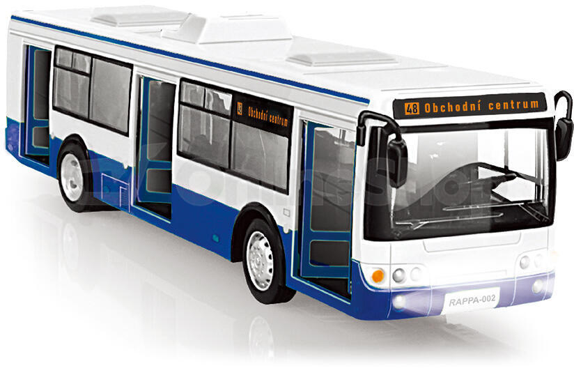 Autobus Rappa česky mluvící, se světlem se zvukem