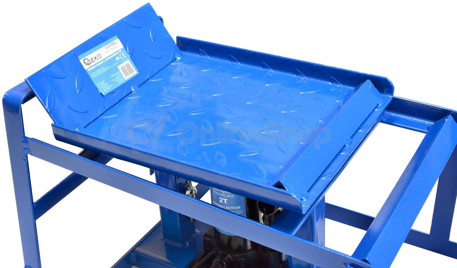 Nájezdová GEKO rampa s hydraulickým zvedákem 2t, 1ks