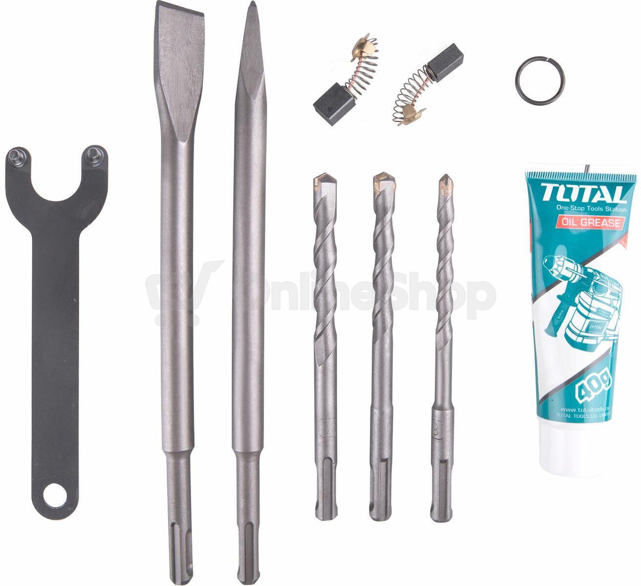 Kladivo vrtací, SDS plus, 5,5J, industrial TOTAL TOOLS | Skutečná fotografie prodávaného kusu | Skutečná fotografie prodávaného kusu | Skutečná fotografie prodávaného kusu | Skutečná fotografie prodávaného kusu | Skutečná fotografie prodávaného kusu