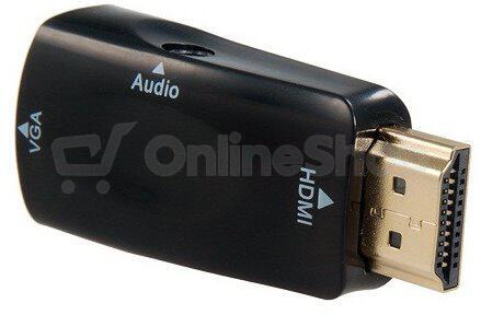 PremiumCord konvertor HDMI na VGA + audio/ černý (khcon-17)