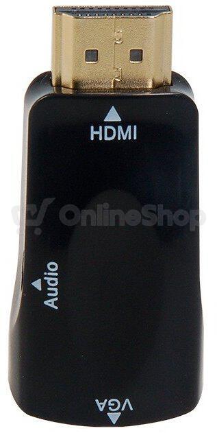 PremiumCord konvertor HDMI na VGA + audio/ černý (khcon-17)