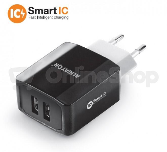 Nabíječka ALIGATOR CHS0002 3.4A, 2xUSB, smart IC, černá