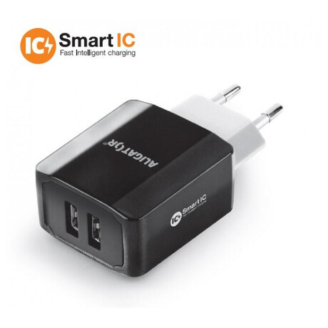 Aligator CHS0002 3.4A, 2xUSB, smart IC, černá (foto 1)