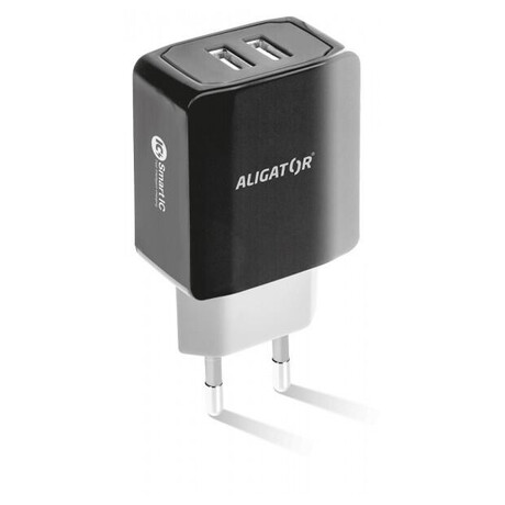 Aligator CHS0002 3.4A, 2xUSB, smart IC, černá (foto 2)
