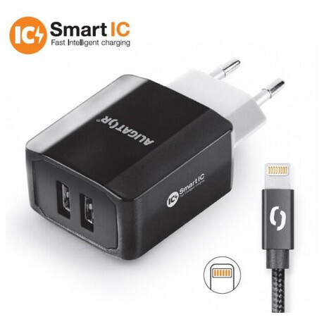 Aligator CHS0001 3.4A, 2xUSB, smart IC, černá, USB kabel pro iPhone/iPad 2A (foto 4)