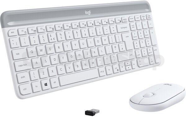 Logitech Slim Wireless Keyboard and Mouse Combo MK470 - OFFWHITE - US INT'L - INTNL (920-009205)