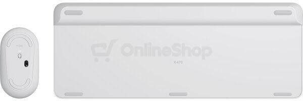 Logitech Slim Wireless Keyboard and Mouse Combo MK470 - OFFWHITE - US INT'L - INTNL (920-009205)