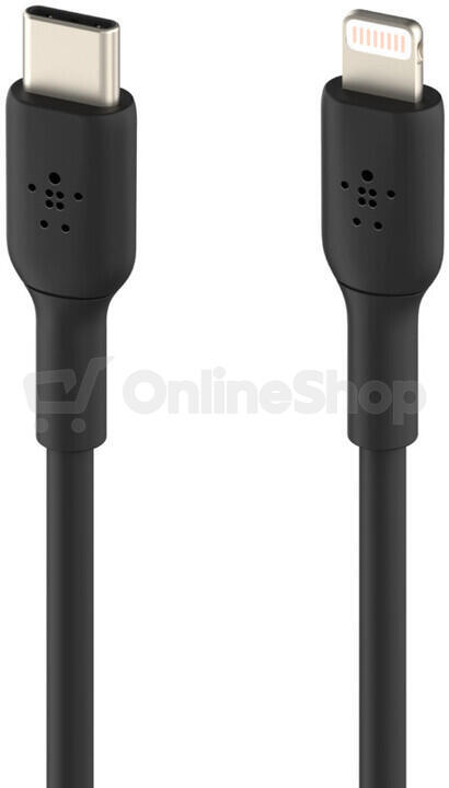 BELKIN kabel USB - C - Lightning, 1m, černý (CAA003bt1MBK)